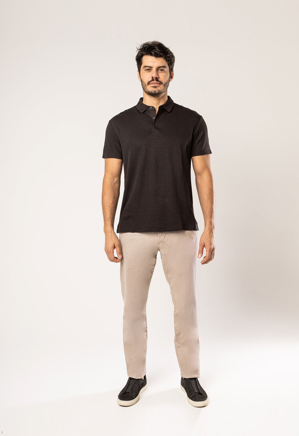 Calça Sarja Design Caqui