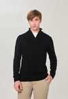 Suéter Meio Zip Classic Preto