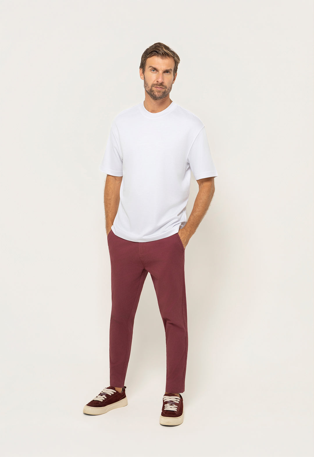 CALÇA SARJA DESIGN New Vinho