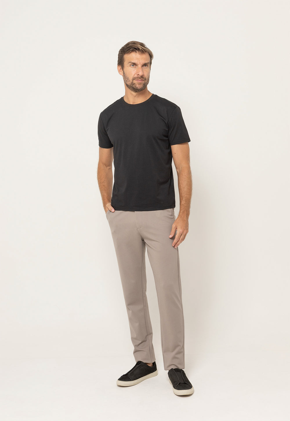 Calça Ponto Roma Ajuste Cos Caqui