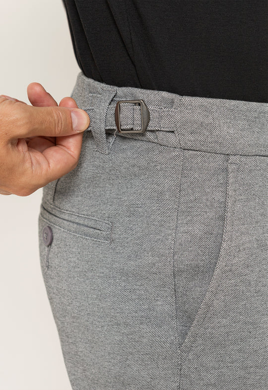 Calça Malha Ajuste Cos Cinza Mescla