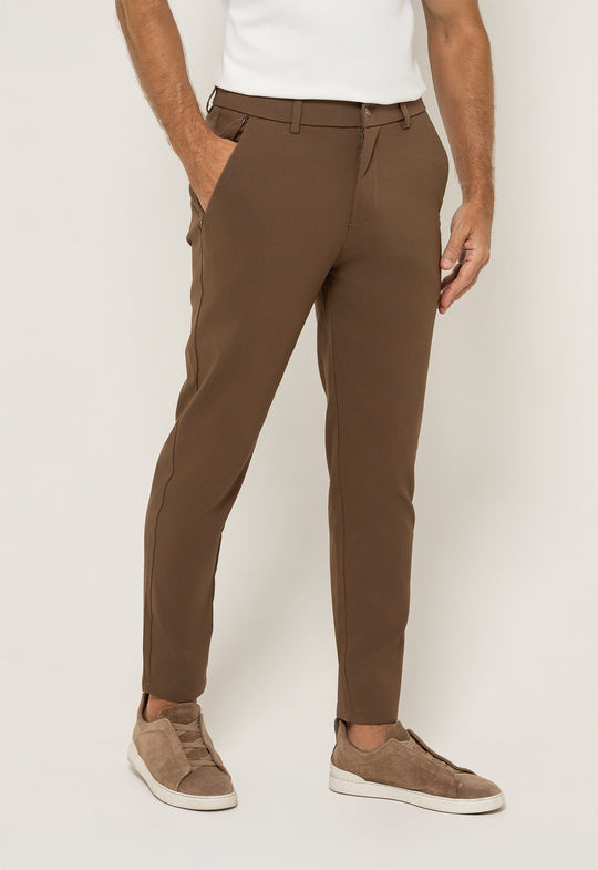 Calça Social Versátil Zip Bege