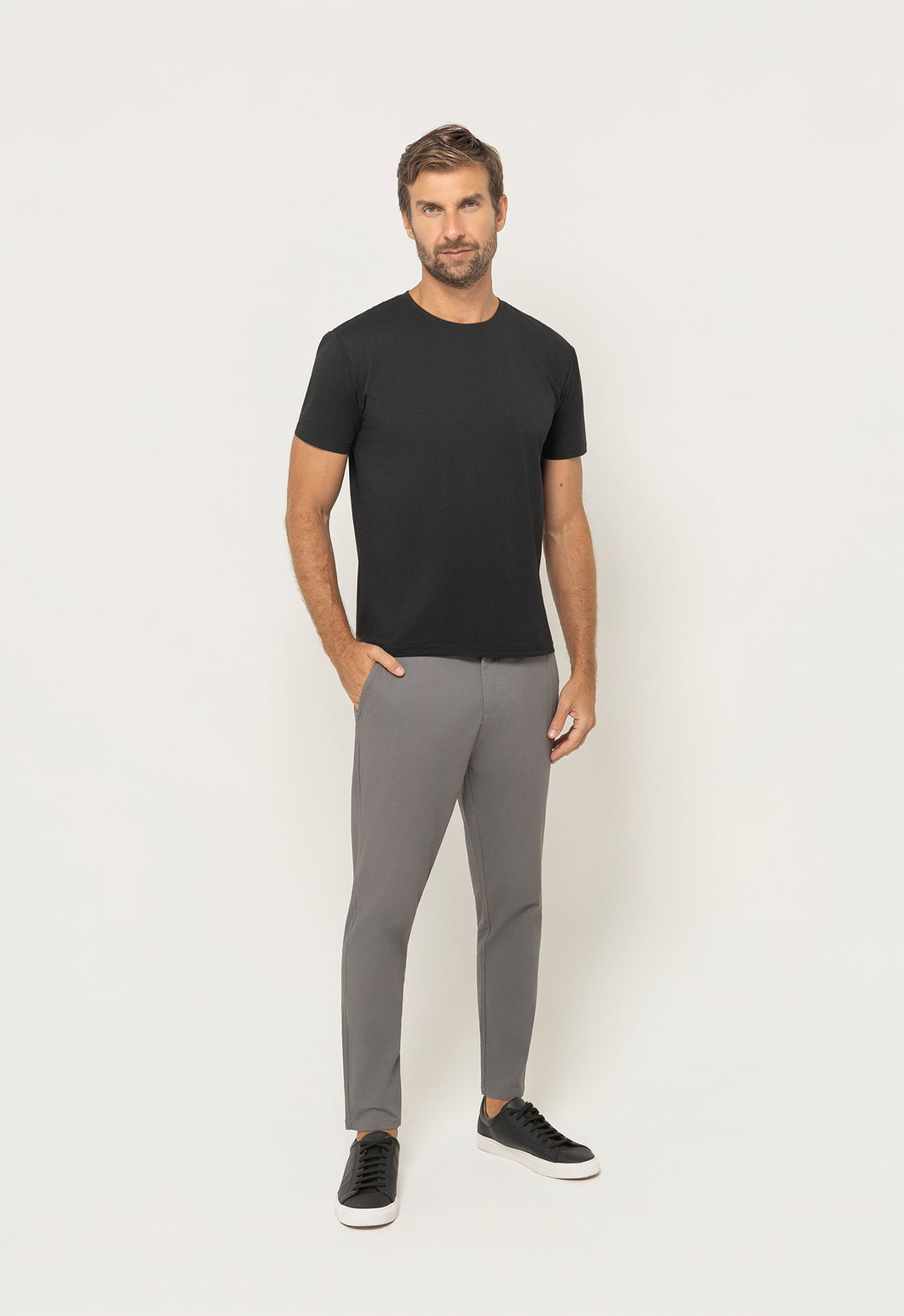 CALÇA SARJA DESIGN New Chumbo