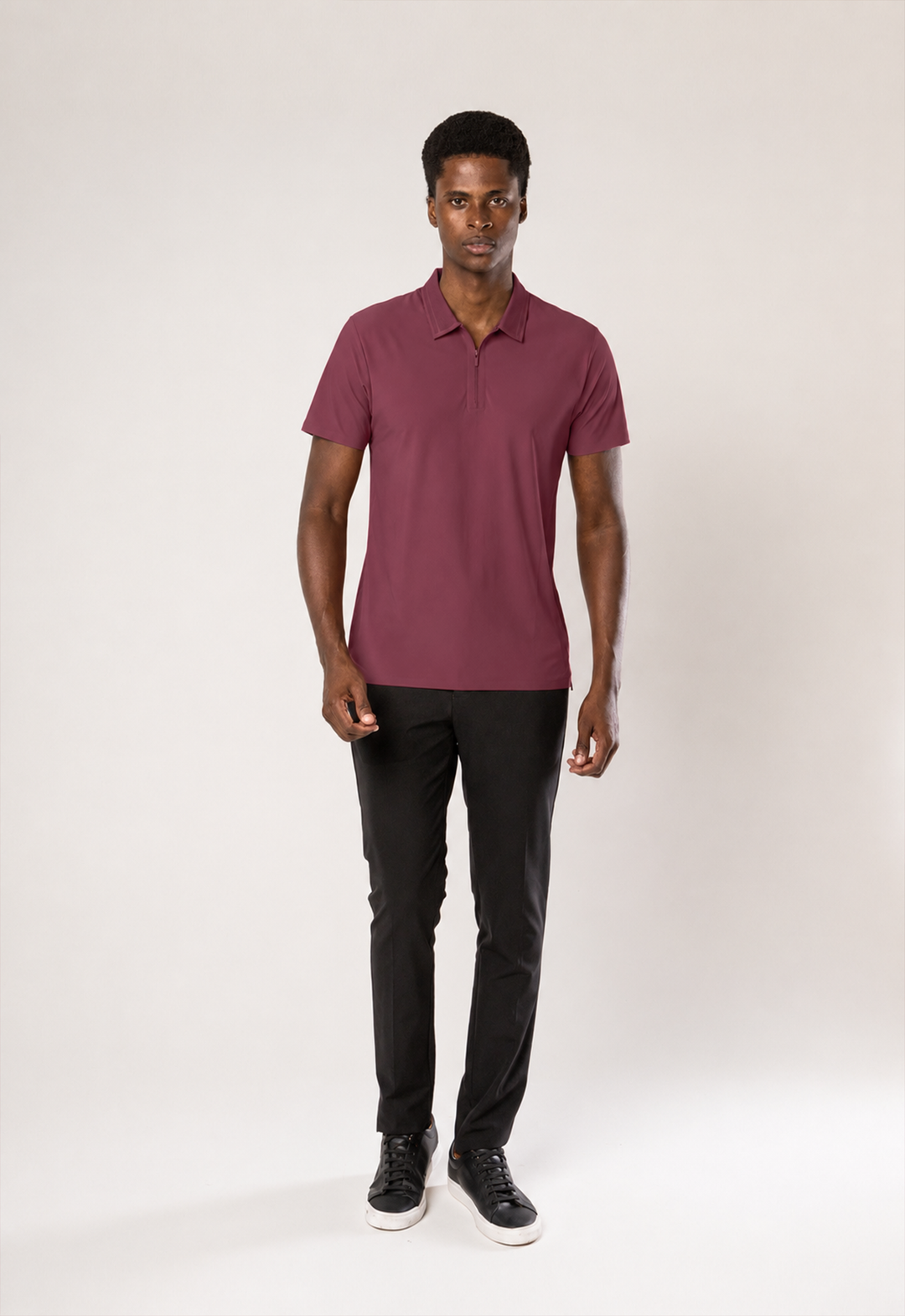 POLO DRY-FIT MOTION ZIP BORDÔ