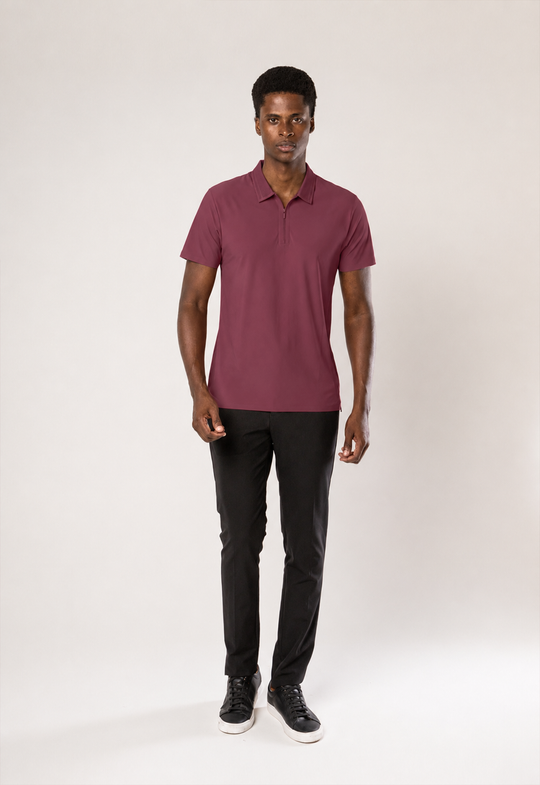 POLO DRY-FIT MOTION ZIP BORDÔ